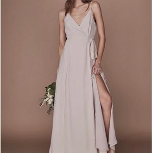 WAYF | The Angelina Slit Wrap Gown NWT